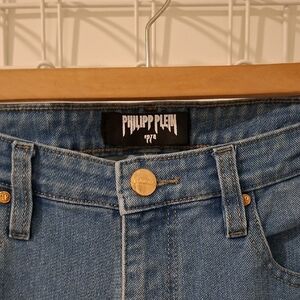 Philipp Plein Men's Mid-wash Straight-leg Blue Denim Jeans (US 34 x 34)